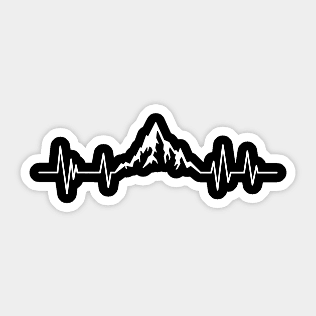 Mountain Bike Heartbeat Mountain Lifeline Sticker by mezy